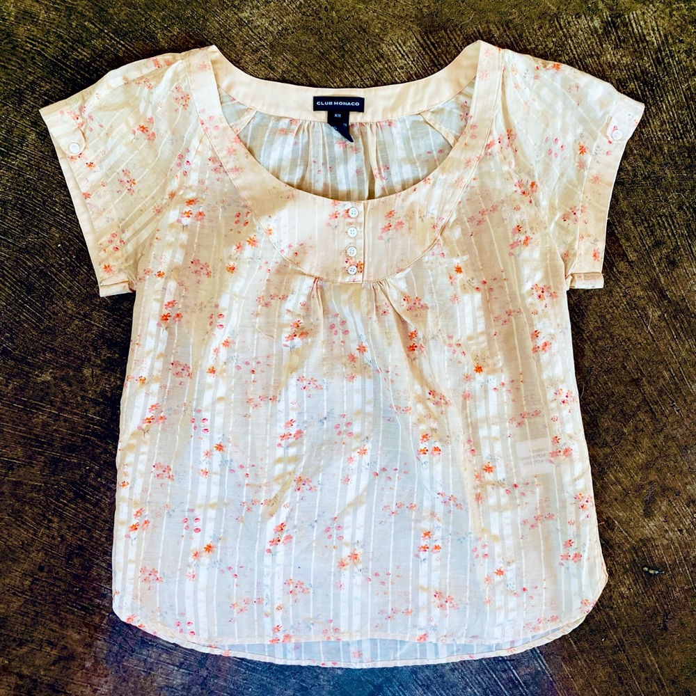 Silk Club Monaco Floral Blouse